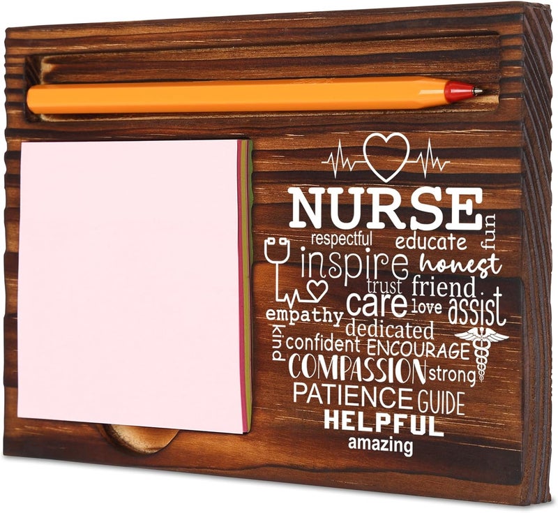 TRCENDE Nurse Gifts Nurse Week Gifts Appreciation Gift for Women, Thank You Gift for School Nurse,Thanksgiving Birthday Christmas Graduation Gifts for Nurse, Retro Self-Stick Note Pad Holders XB477 - Image 1